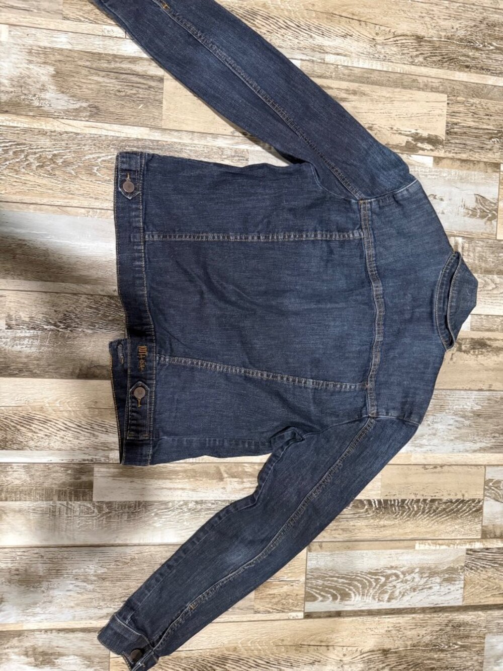 Kut From The Kloth Womens Dark Wash Denim Jacket Large Button Front Classic Styl - Picture 7 of 8